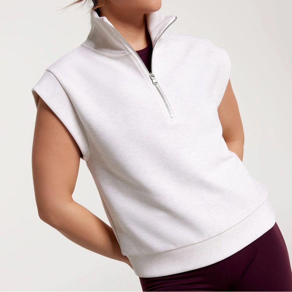 CALIA Women's Ottoman Sleeveless 1/4 Zip Shirt